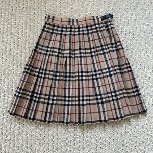 New Burberry classic two-way wrap wool skirt